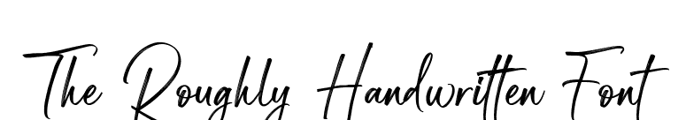 The Roughly Handwritten Font font preview