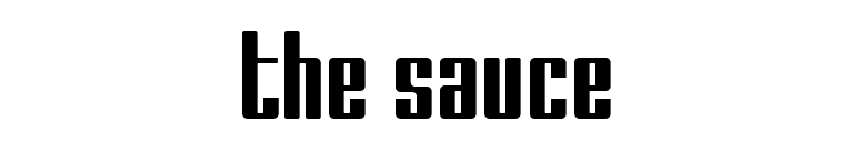 The Sauce font preview