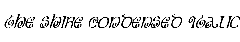 The Shire Condensed Italic font preview