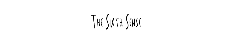 The Sixth Sense font preview