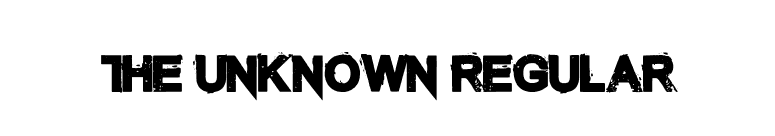 The Unknown Regular font preview
