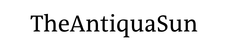 TheAntiquaSun font preview