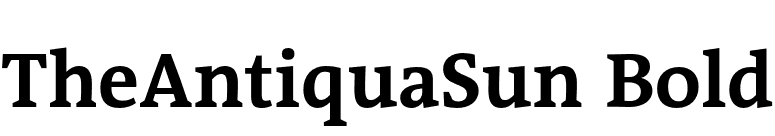 TheAntiquaSun Bold font preview