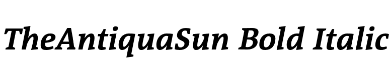 TheAntiquaSun Bold Italic font preview