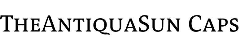 TheAntiquaSun Caps font preview