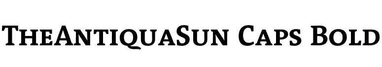 TheAntiquaSun Caps Bold font preview