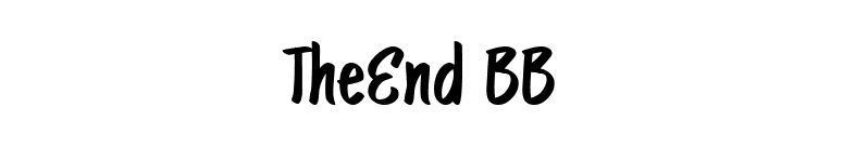 TheEnd BB font preview