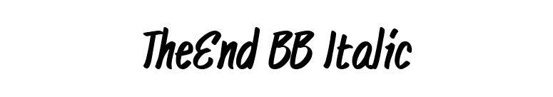 TheEnd BB Italic font preview