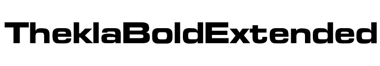 TheklaBoldExtended font preview