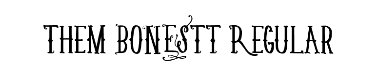 Them BONESTT Regular font preview