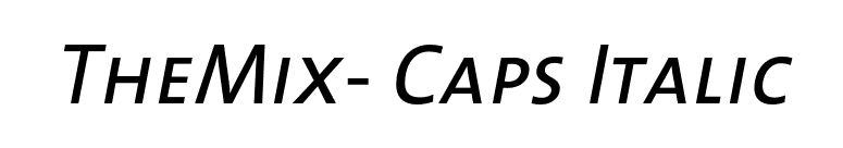 TheMix- Caps Italic font preview
