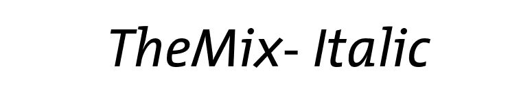 TheMix- Italic font preview