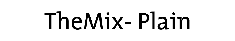 TheMix- Plain font preview