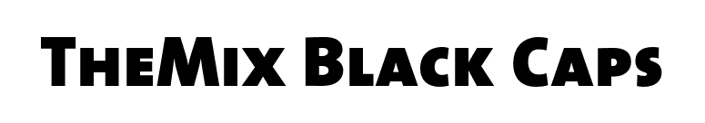 TheMix Black Caps font preview