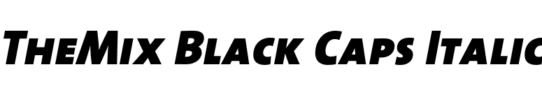 TheMix Black Caps Italic font preview