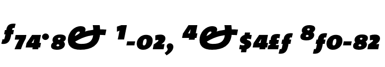 TheMix Black Expert Italic font preview
