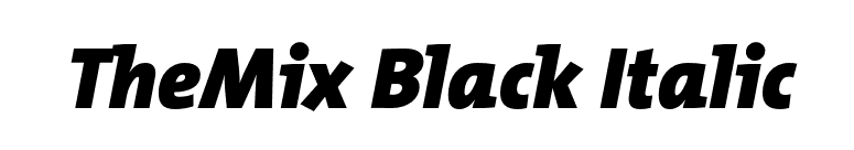 TheMix Black Italic font preview