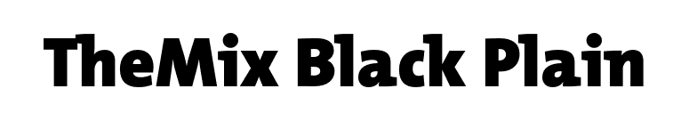 TheMix Black Plain font preview