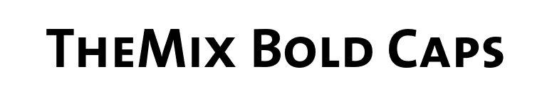 TheMix Bold Caps font preview