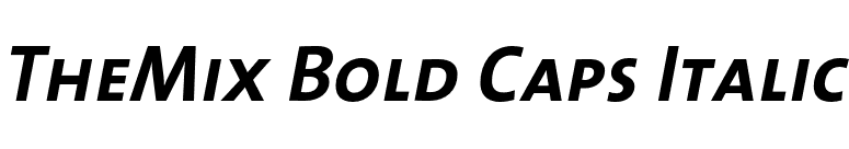 TheMix Bold Caps Italic font preview