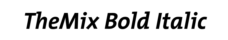 TheMix Bold Italic font preview