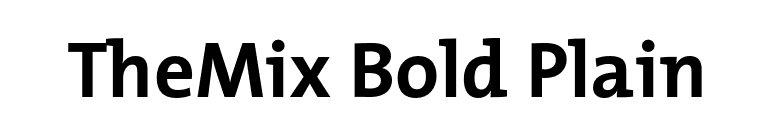 TheMix Bold Plain font preview