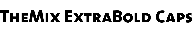 TheMix ExtraBold Caps font preview
