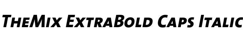 TheMix ExtraBold Caps Italic font preview