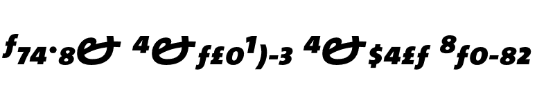 TheMix ExtraBold Expert Italic font preview