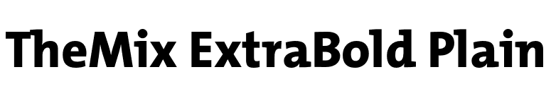 TheMix ExtraBold Plain font preview
