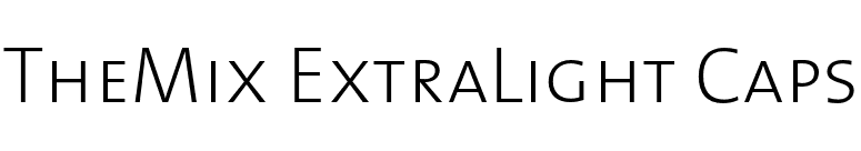 TheMix ExtraLight Caps font preview