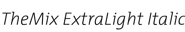 TheMix ExtraLight Italic font preview