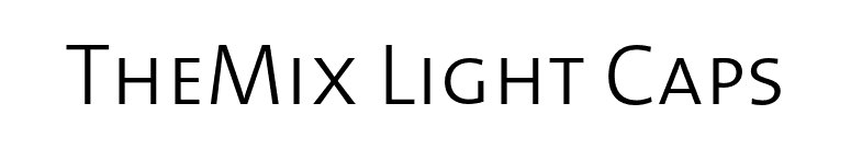 TheMix Light Caps font preview