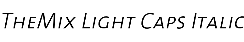 TheMix Light Caps Italic font preview