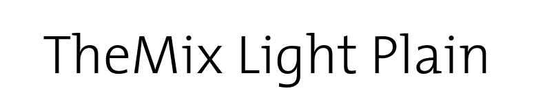 TheMix Light Plain font preview