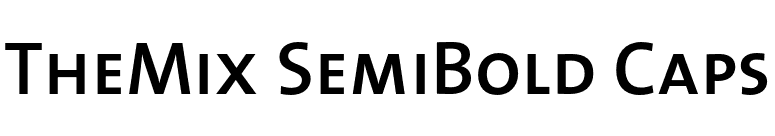 TheMix SemiBold Caps font preview