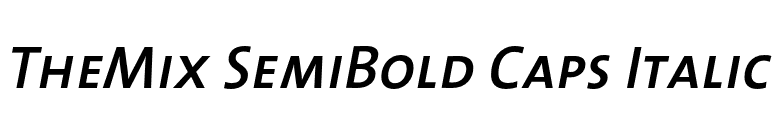 TheMix SemiBold Caps Italic font preview