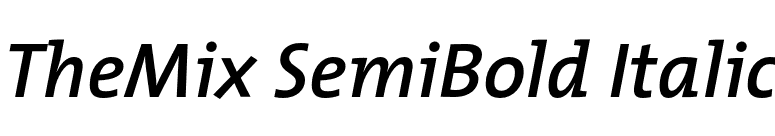 TheMix SemiBold Italic font preview