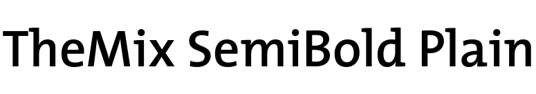 TheMix SemiBold Plain font preview