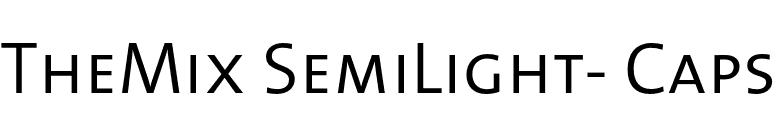 TheMix SemiLight- Caps font preview
