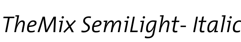 TheMix SemiLight- Italic font preview