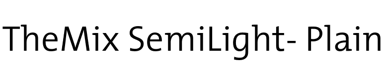 TheMix SemiLight- Plain font preview