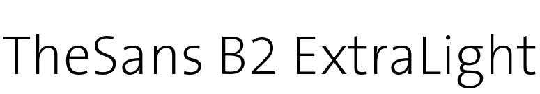 TheSans B2 ExtraLight font preview