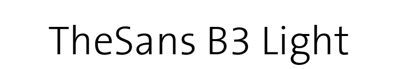 TheSans B3 Light font preview