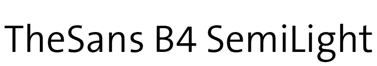 TheSans B4 SemiLight font preview