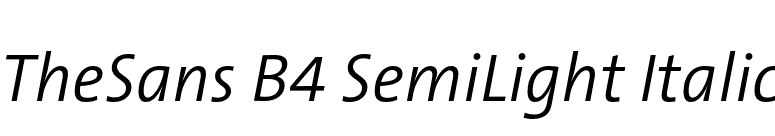 TheSans B4 SemiLight Italic font preview