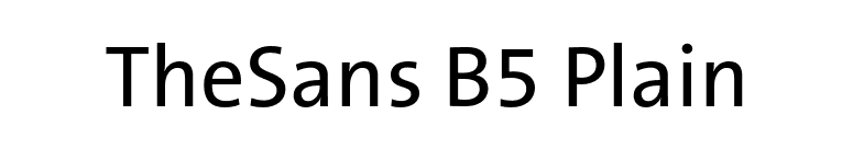 TheSans B5 Plain font preview