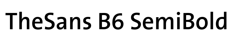 TheSans B6 SemiBold font preview