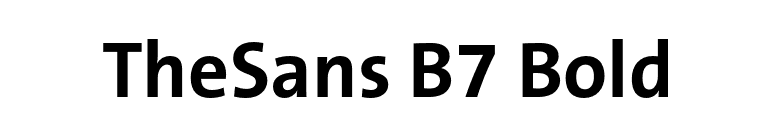 TheSans B7 Bold font preview