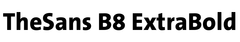 TheSans B8 ExtraBold font preview